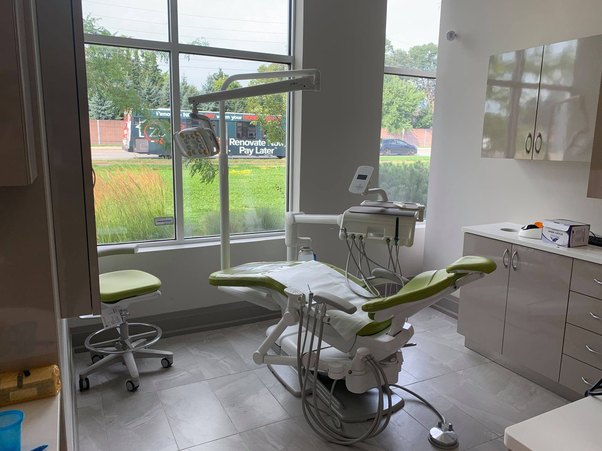 Completed Mississauga dental operatory with natural light